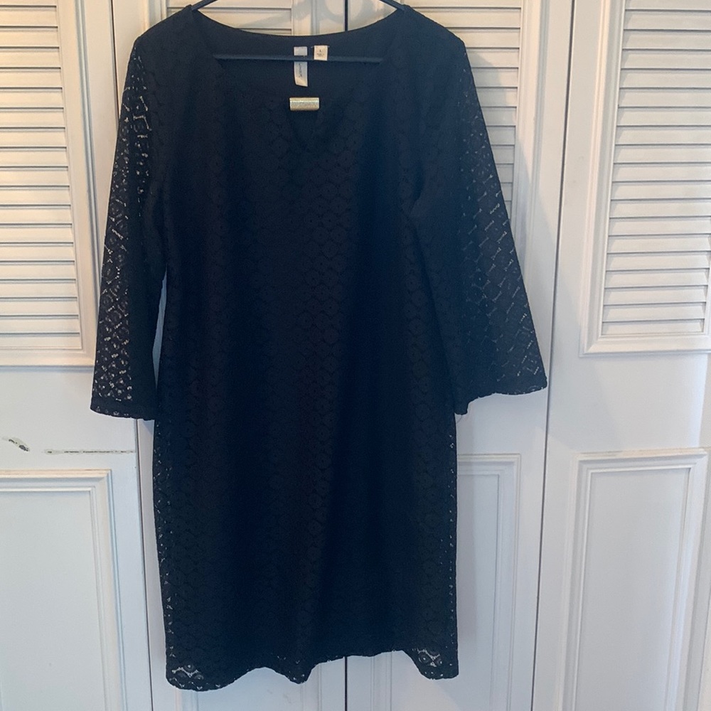 Women’s Black dress with Lace Overlay